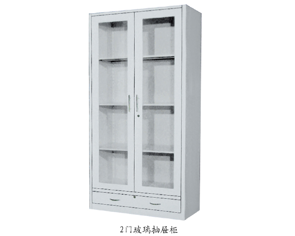 2門玻璃抽屜柜
